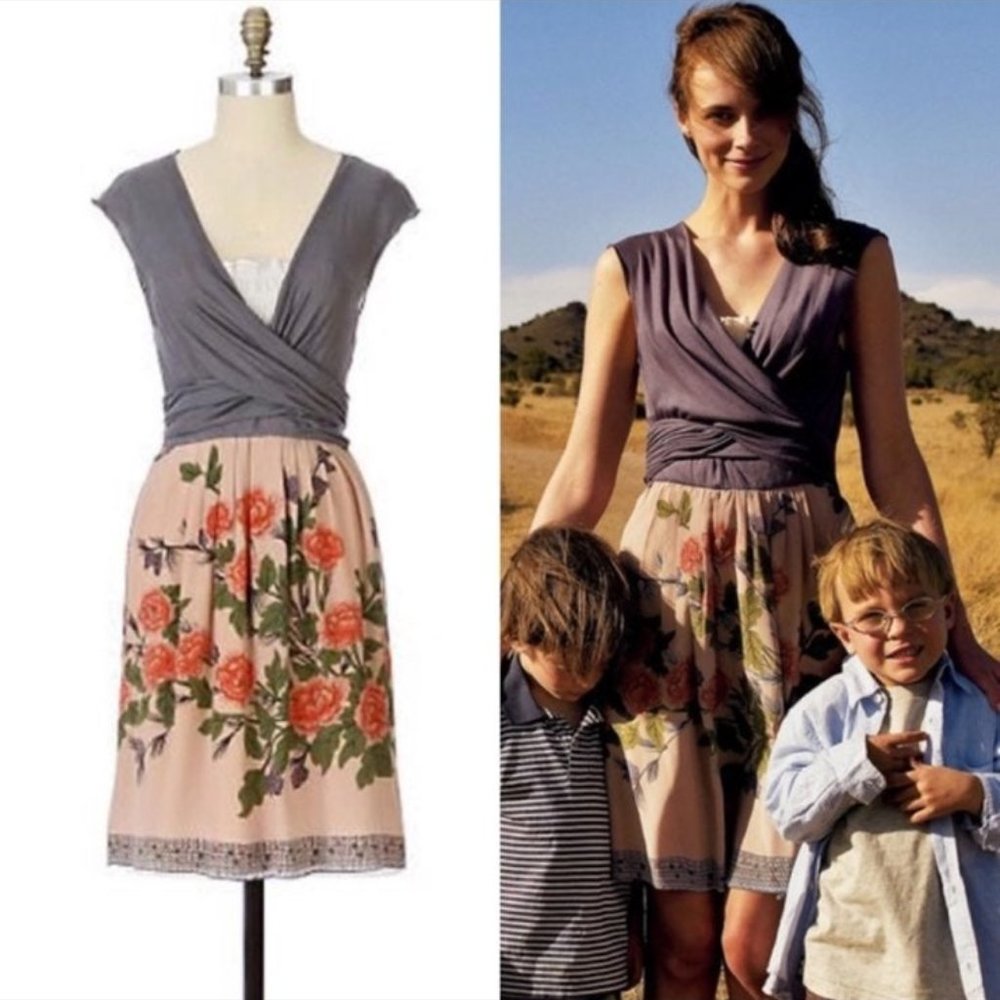 RARE Anthropologie Globemallow Wrap Dress Medium